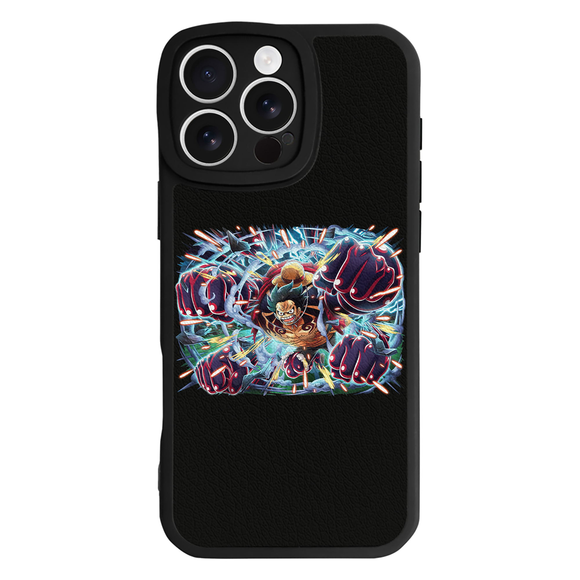 （画像用） ワンピース モンキー・D・ルフィ ONE PIECE Monkey D. Luffy 【iPhone 16シリーズ対応】シリコンスマホケース（レザー調） 材質：シリコン